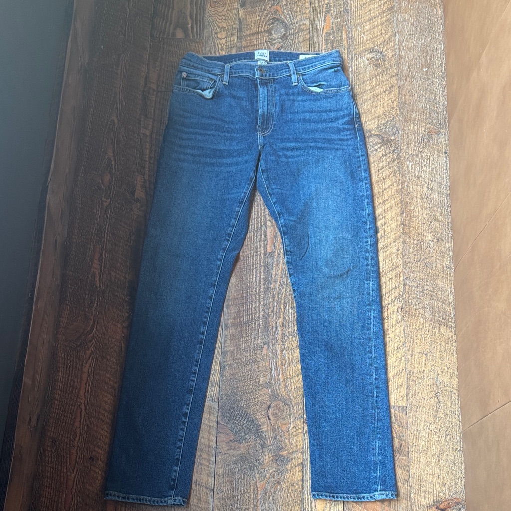 Mens Bootcut Indigo Denim Jeans  Casual Everyday Fit